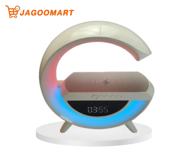 Wireless charging LED light Bluetooth speaker with clock